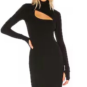 Women's Long Sleeve Black Bodycon Dress
